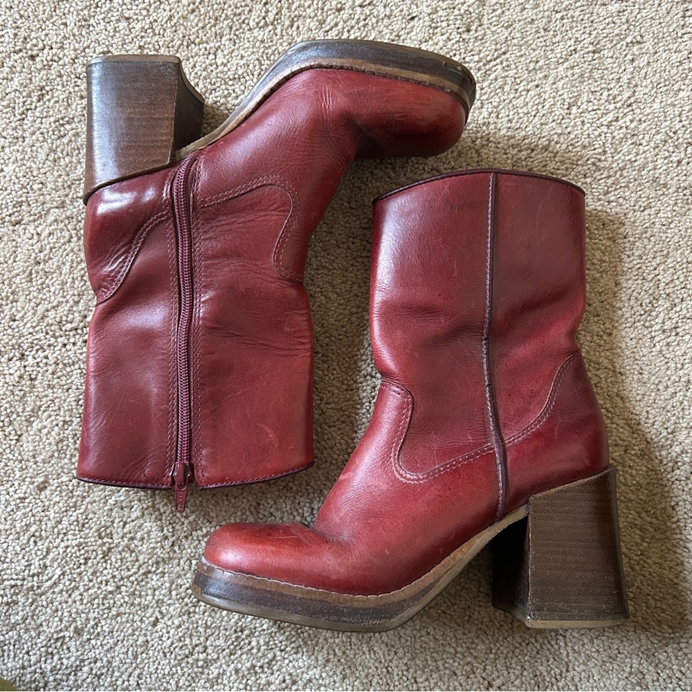 Vintage red boots